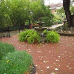 Paver Patio with Fountain